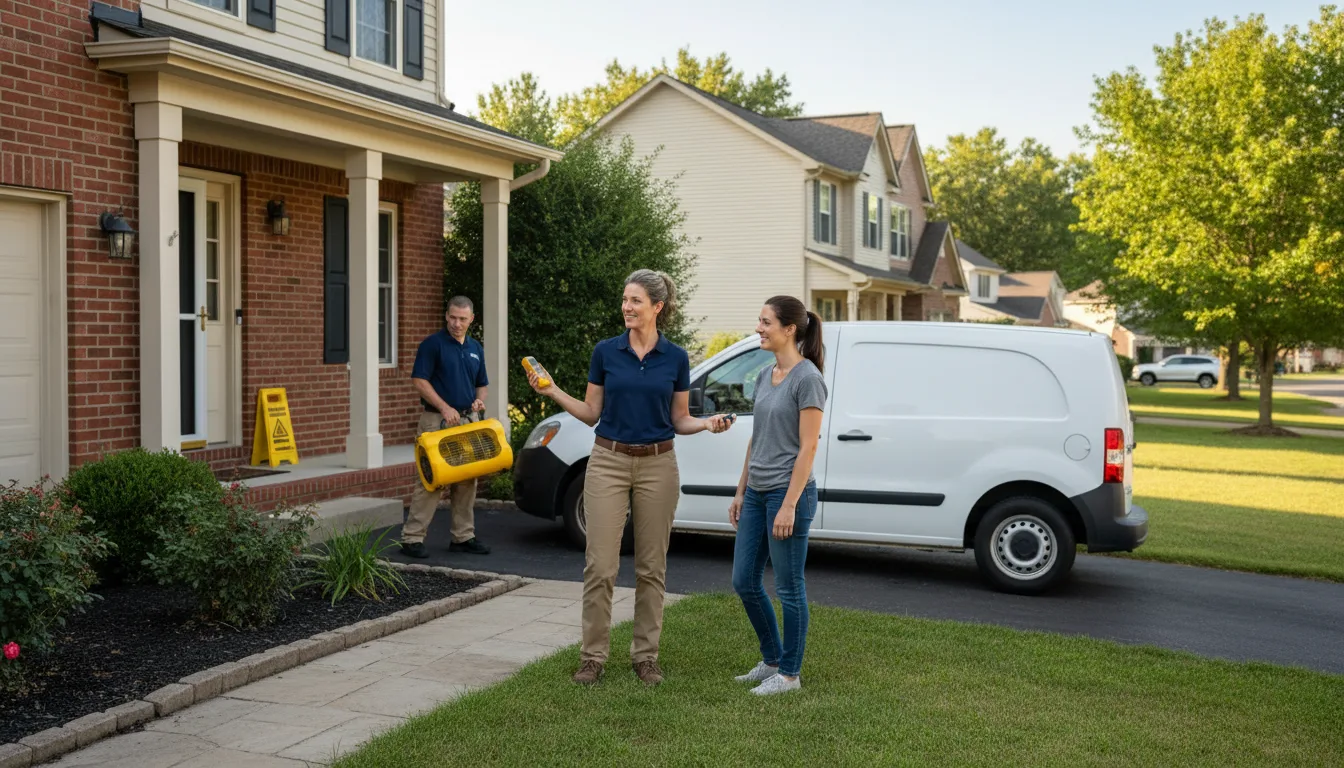 Residential water damage restoration in Benton, MS